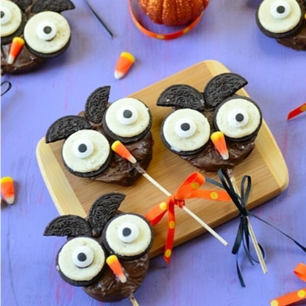 Let's Make Some Cute Owls With Oreo Biscuits : DIY Fall Snacks For Bigger Kids