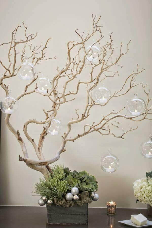 Christmas Decorations with Dry Branches