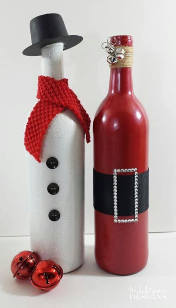 The Snowman And Santa Bottle