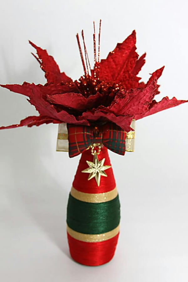 The Red And Green Jute Bottle