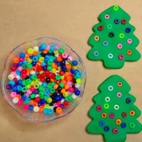 Christmas tree Cookies with Play Dough