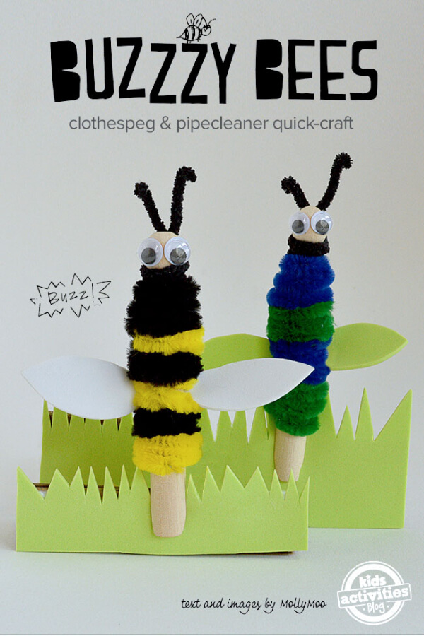 Pipe Cleaner Bee Bee Crafts For Kids for School Project