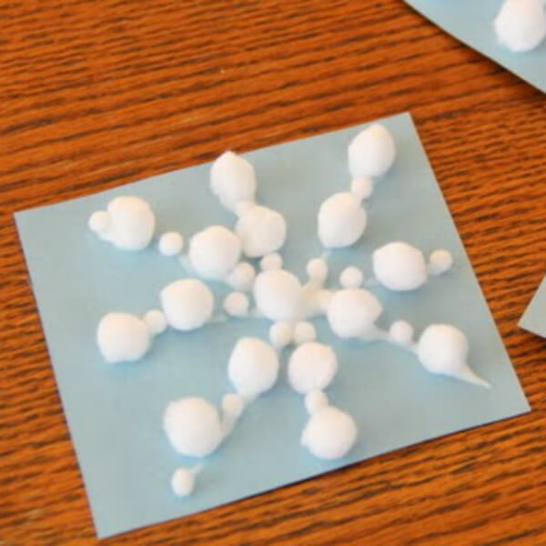 Puffy Snow Flakes Snow Crafts And Activities For Winter