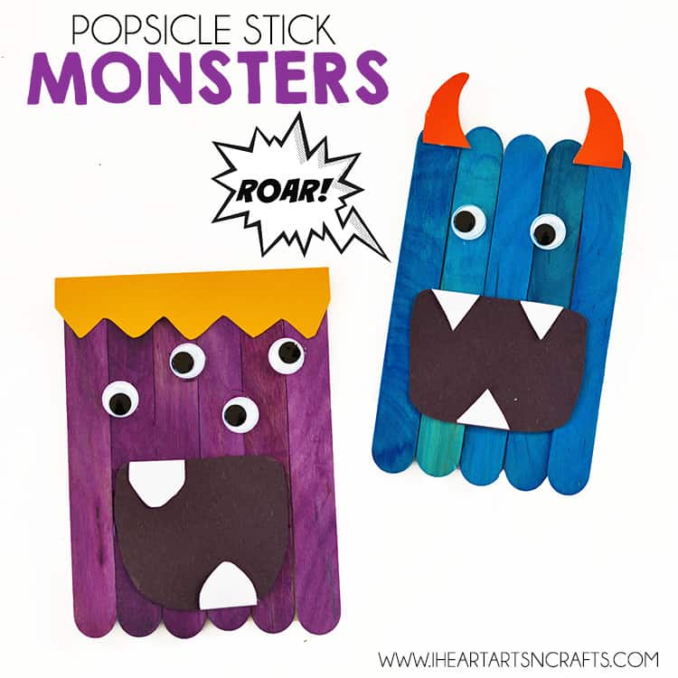 Fun Popsicle Stick Monsters Crafts For Preschoolers