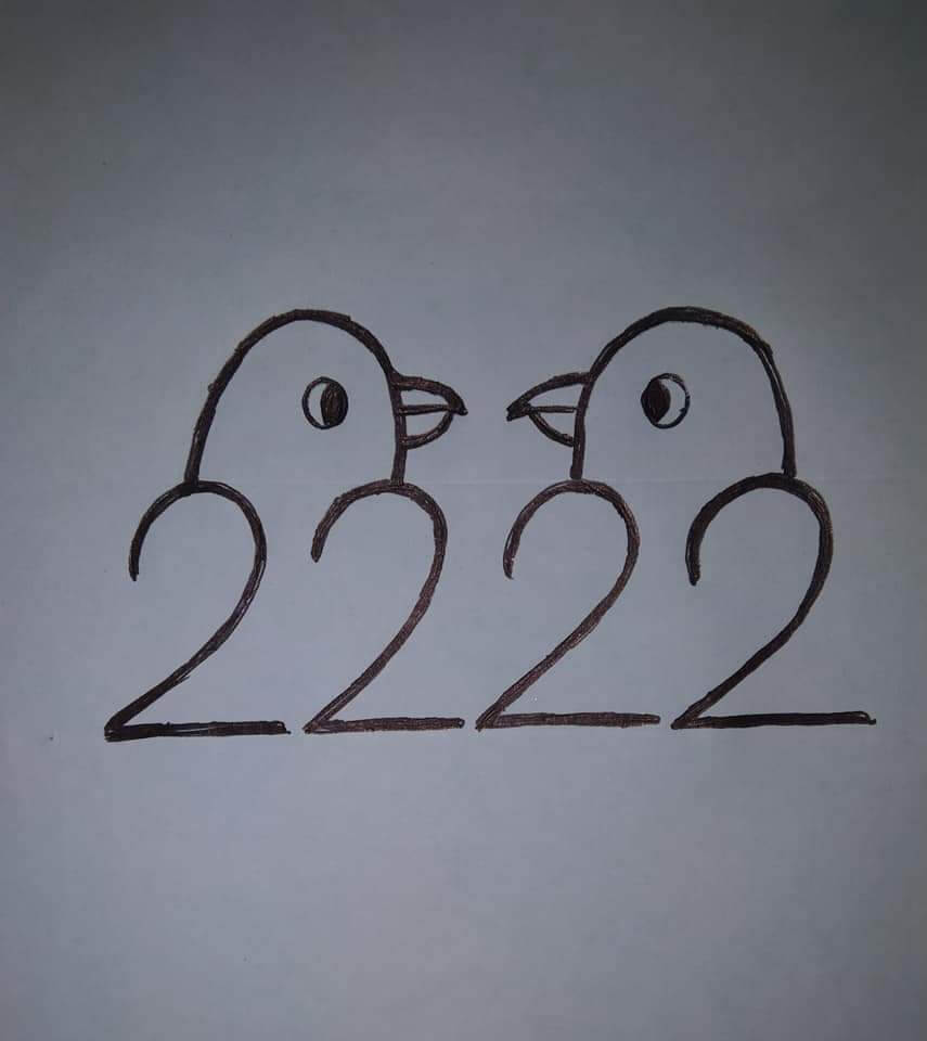 Third step: Drawing the parrots head Cute Parrot Couple Drawing Step by Step Tutorial
