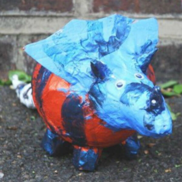 Paper Mache Piggy Bank Penny Pinching for toddlers