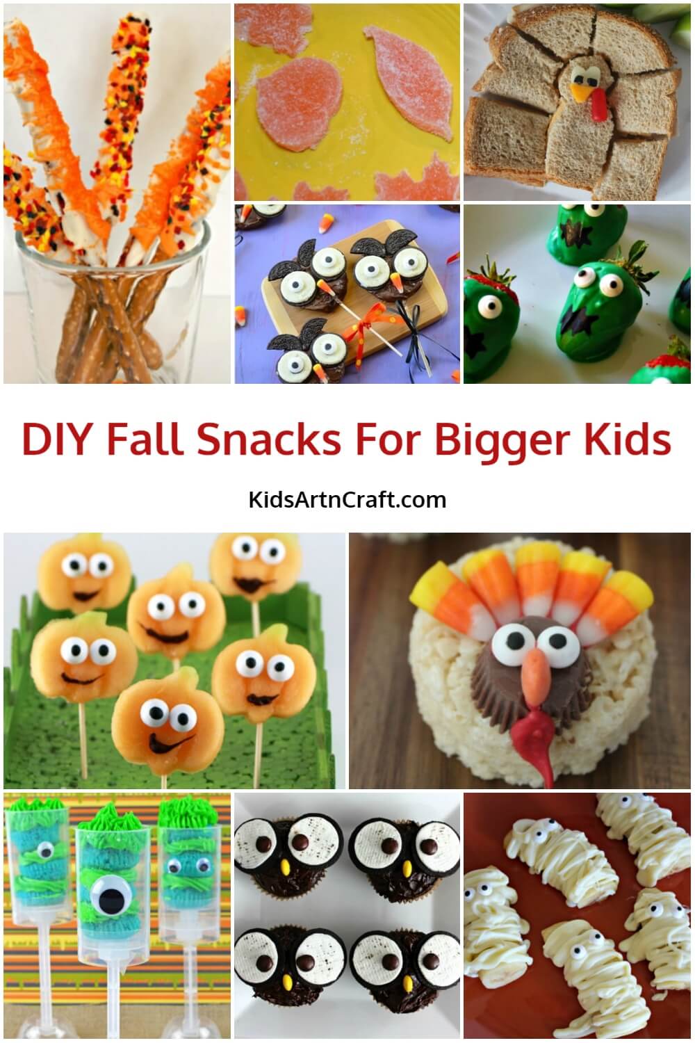 DIY Fall Snacks For Bigger Kids : Easy-Peasy Cute Fall Snack Crafting Ideas For Bigger Kids