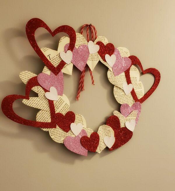 DIY Valentine's Day Wreath Craft Ideas