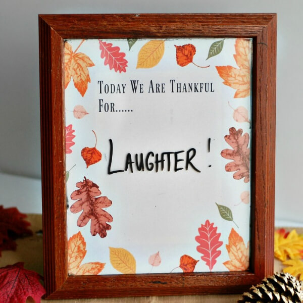 Fun To Make Thankful Frame Art For Kids - Seven Resourceful Ways for Children to Give Thanks on Thanksgiving