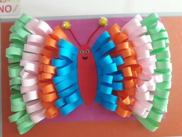DIY Ribbon Butterfly Craft For Kids