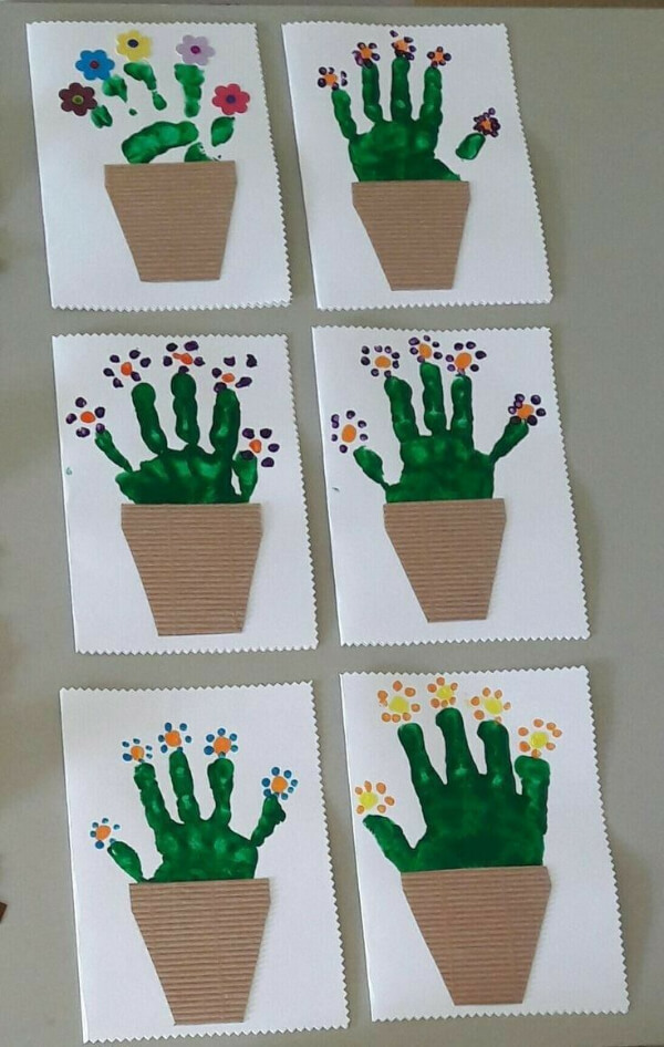 Colorful Flowers Drawing with Handcraft