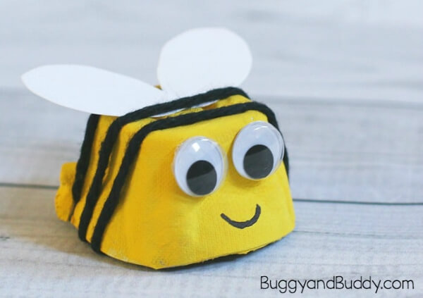 Egg Carton Bee Bee Crafts For Kids for School Project