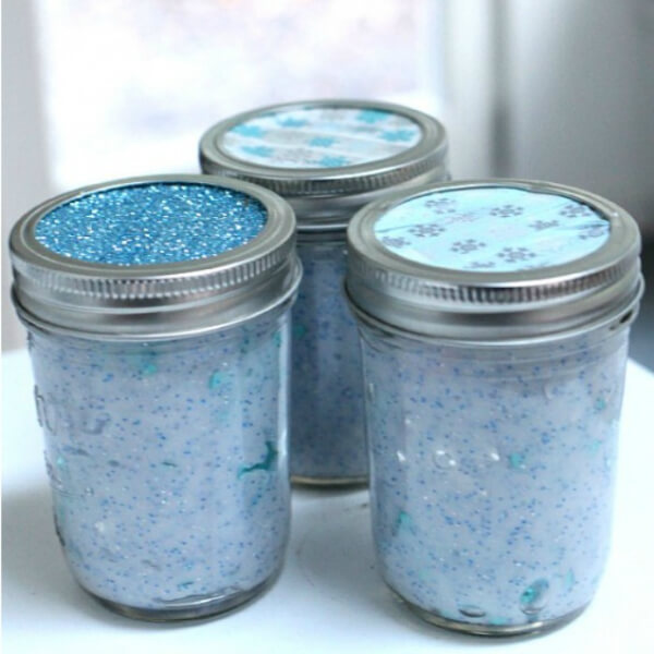 Blinging Snow Slime Snow Crafts And Activities For Winter