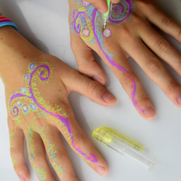 Creative Hand Tattoos Slumber Party Ideas For 5-year-old Girls