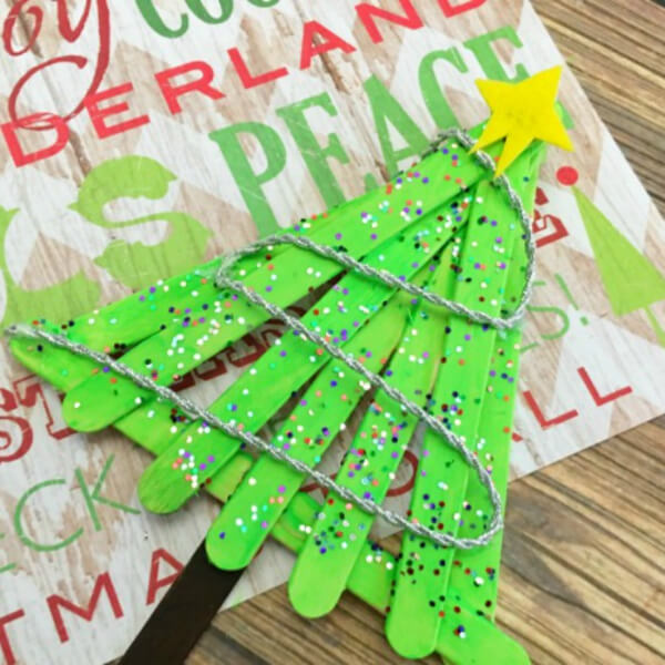 Christmas Tree Crafts For Kids Popsicle Christmas tree Craft