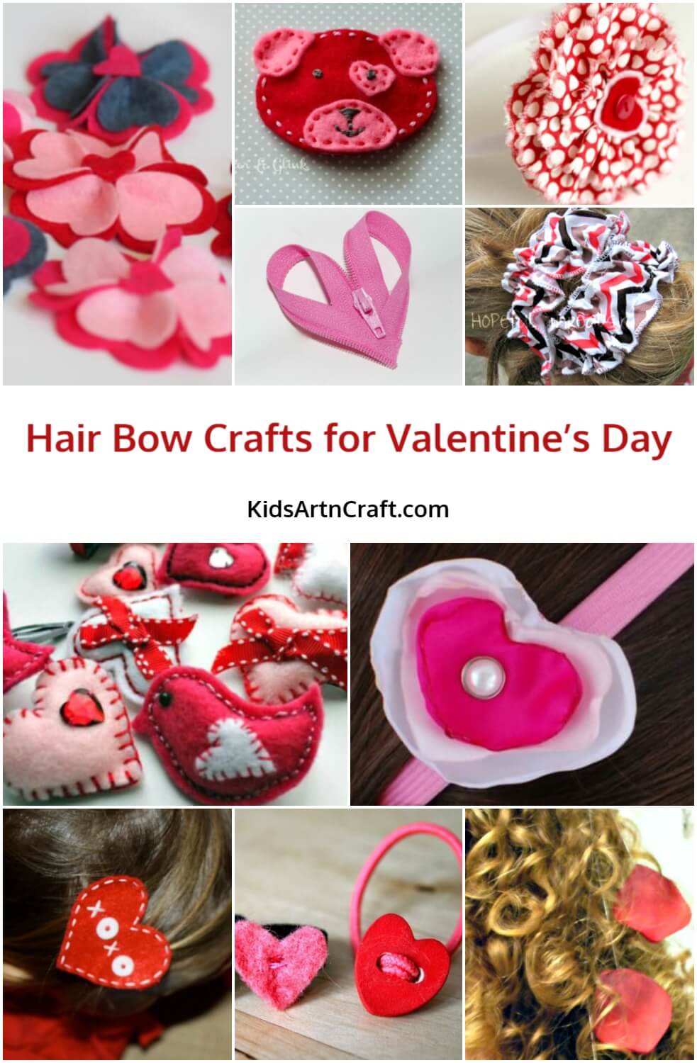 Hair Bow Crafts for Valentine’s Day