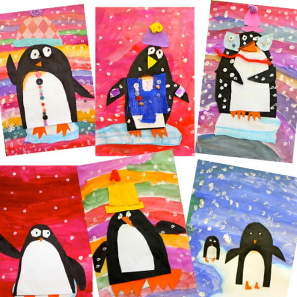 Paper Penguin Art, Easy Paint Craft Ideas