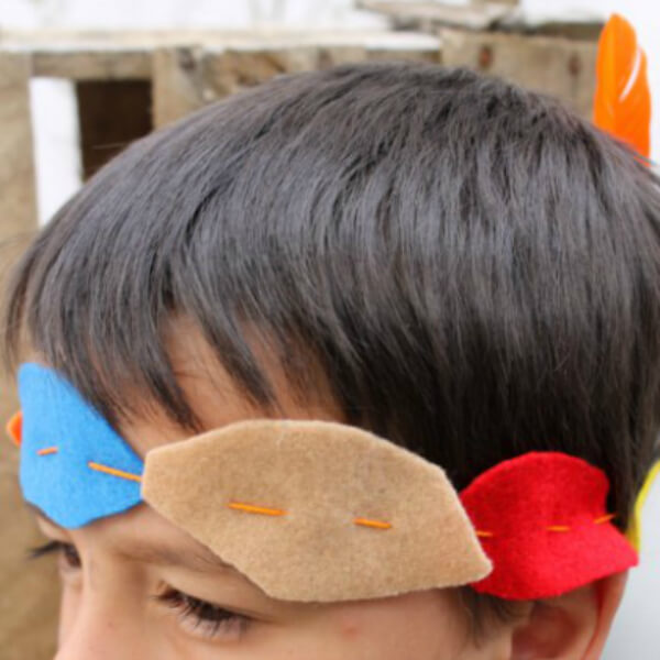 Easy Way To Make Headband Craft Using Felt & Feather