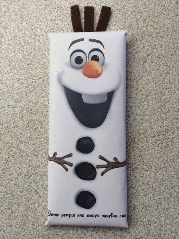 Snowman Chocolate Bar