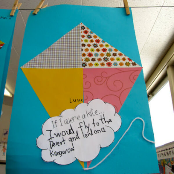 Easy & Decorative Kite Paper Craft For Preschoolers