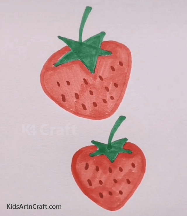 Two sweet red strawberry