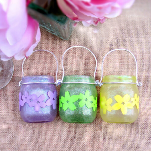 Summer Crafts Ideas For Kids Mini mason jar tea light candle holders