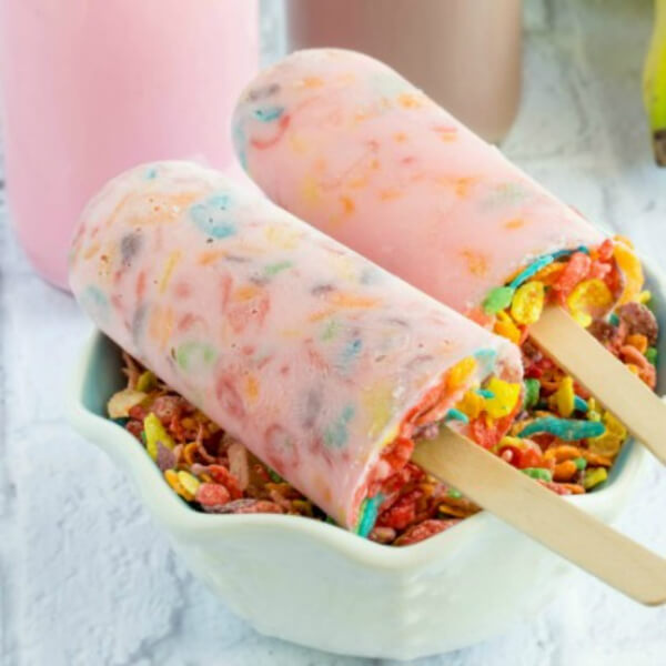 Milk and cereal popsicles