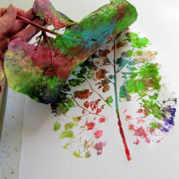 Big Leaf Printing Activities For Preschool Nature Inspired Crafts and Activities