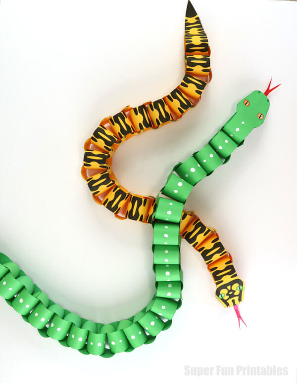 DIY Paper Snake Crafts For Kids