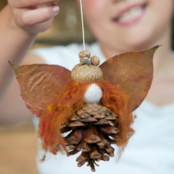 Beautiful Elf hanging decor with Pinecone