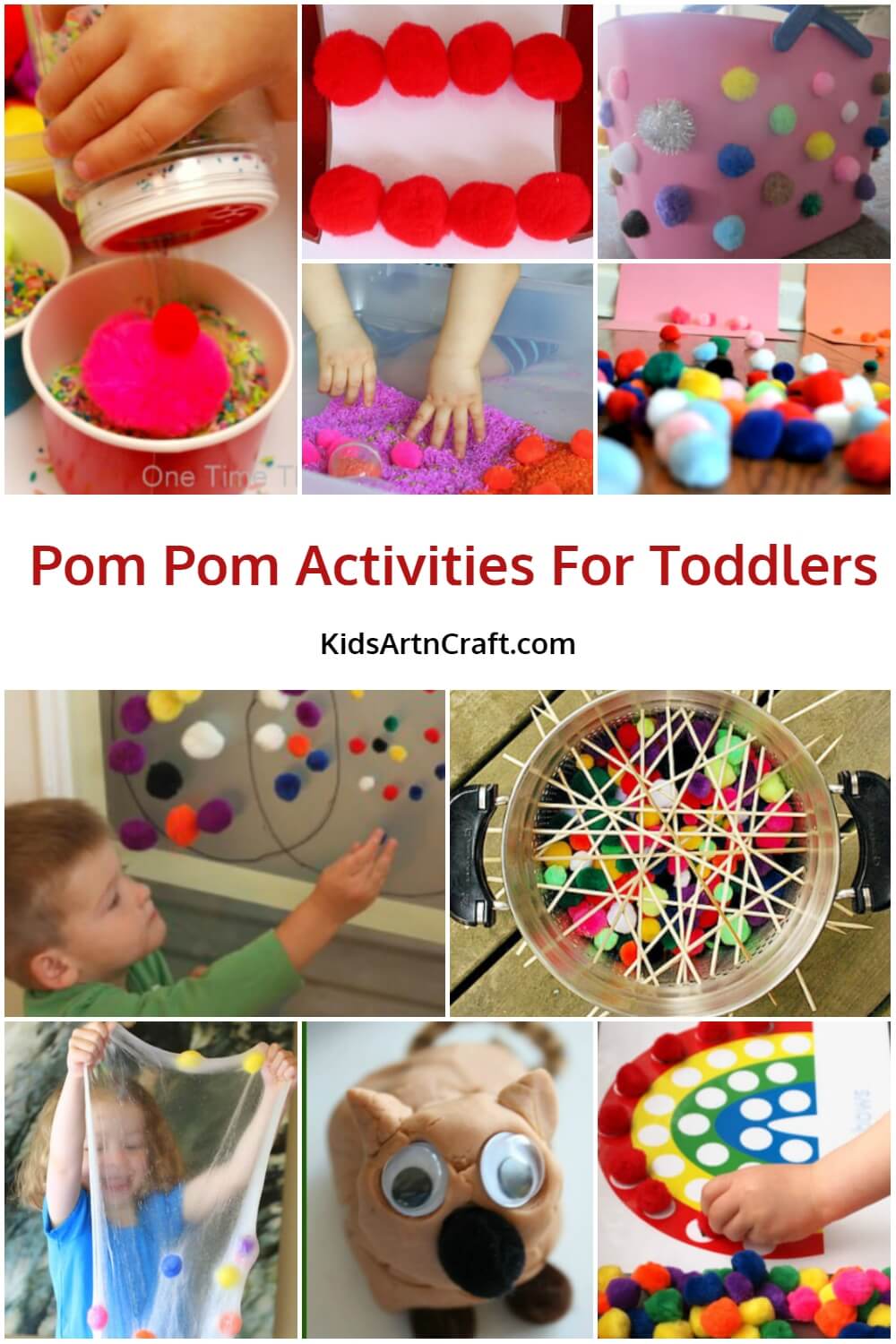 Pom Pom Activities For Toddlers - Kids Art & Craft