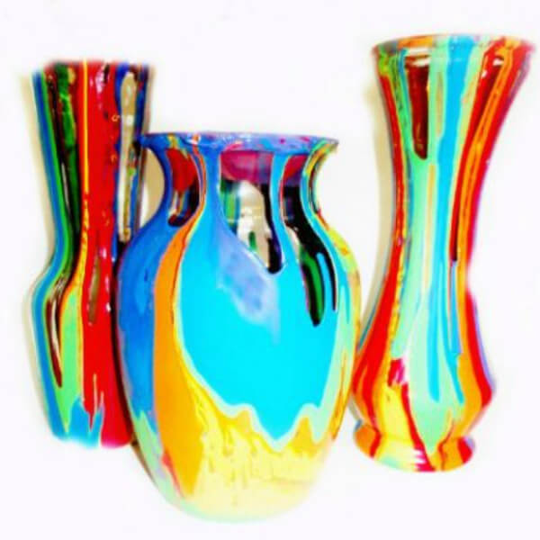 Beautiful Rainbow Vase and Pot