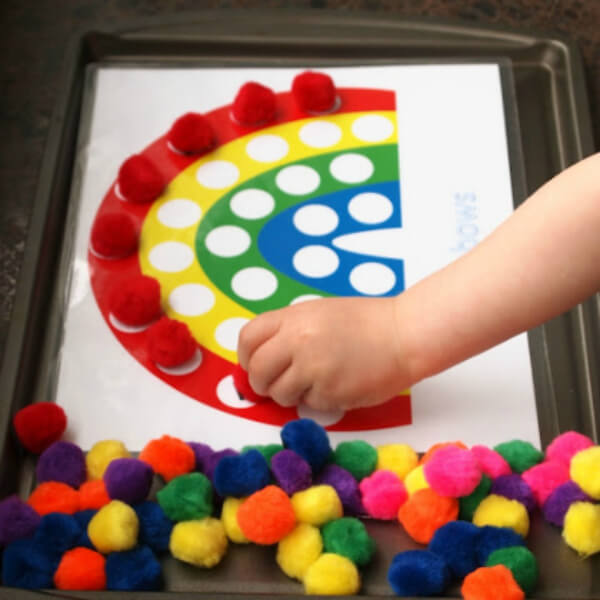 Pom Pom Activities For Toddlers Pom Pom Rainbow Art & Craft Ideas For Kids