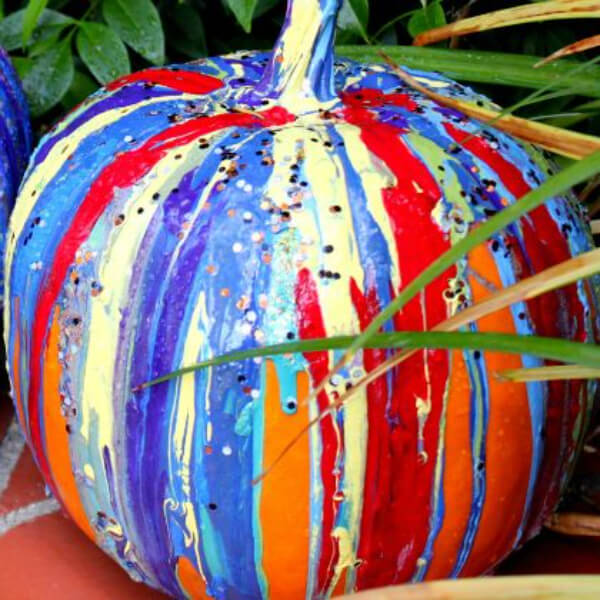 Colorful Rainbow Pumpkin Craft For Kids - Entertaining Ideas For Five Year Olds On Halloween