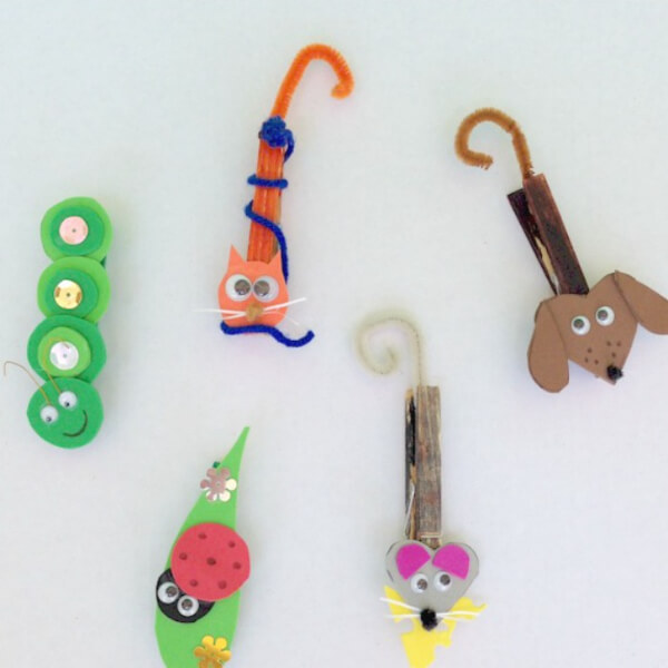 Clothespins Fridge Critters For Kids