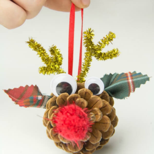 Beautiful Reindeer Hanging Toy with Pinecone