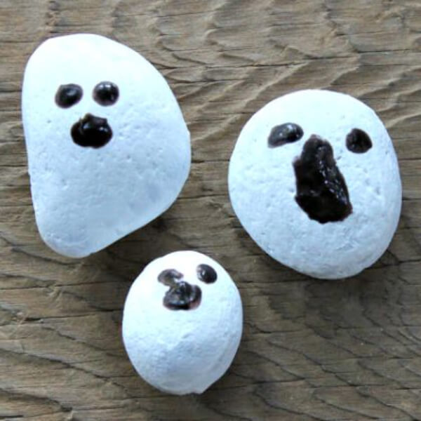 Rock Stone Booing Ghost Activity For Toddlers