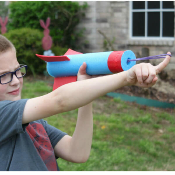 Flying Missile Toy with Pool Noodle