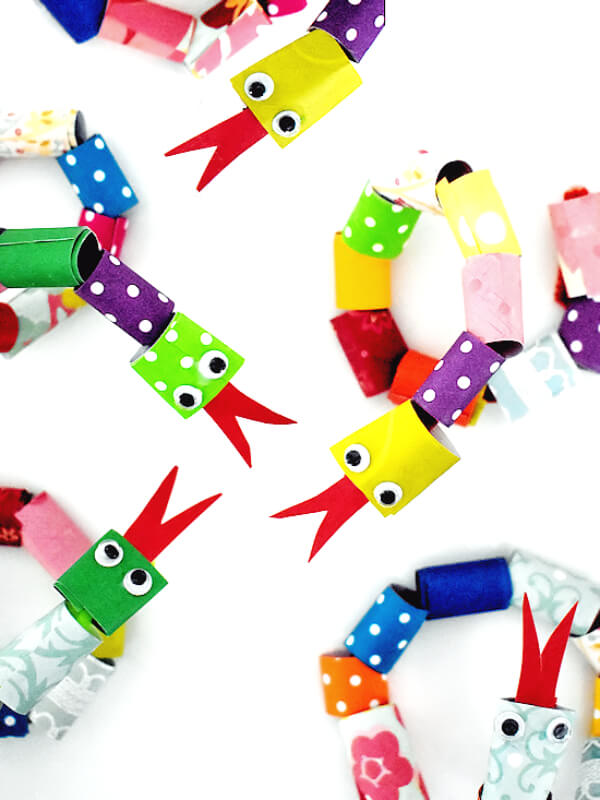 Easy To Make A Rolled Paper Snake Crafts Ideas For Toddlers
