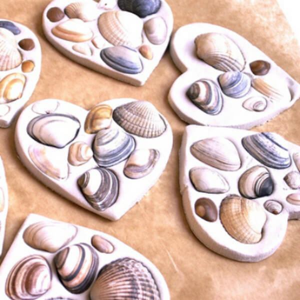 Clay tray Shells Easy Seashell Craft Ideas