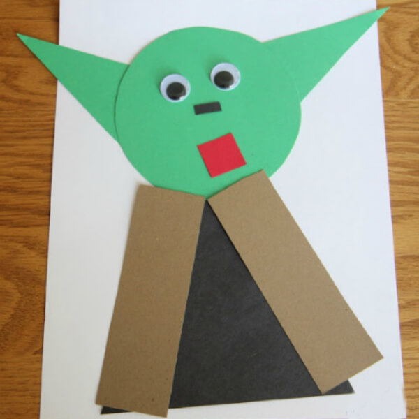 Cute Yoda Made Of Paper