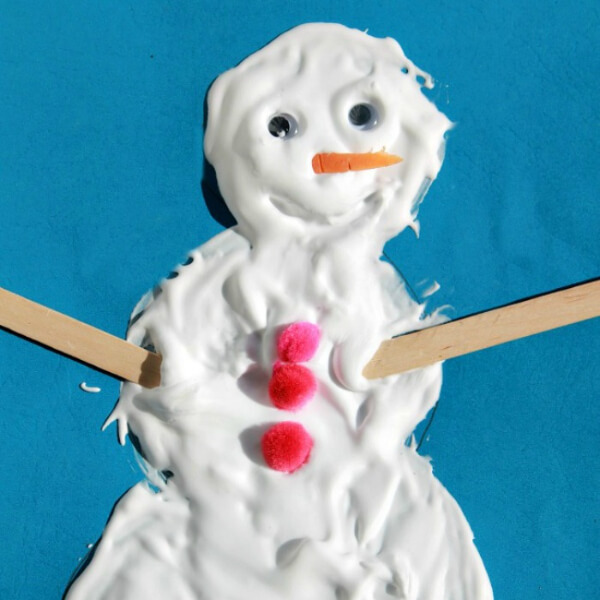 Ice cream stick snowman