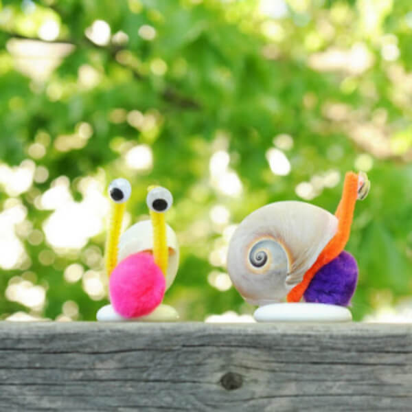 Cute Seashell Snails Easy Seashell Craft Ideas