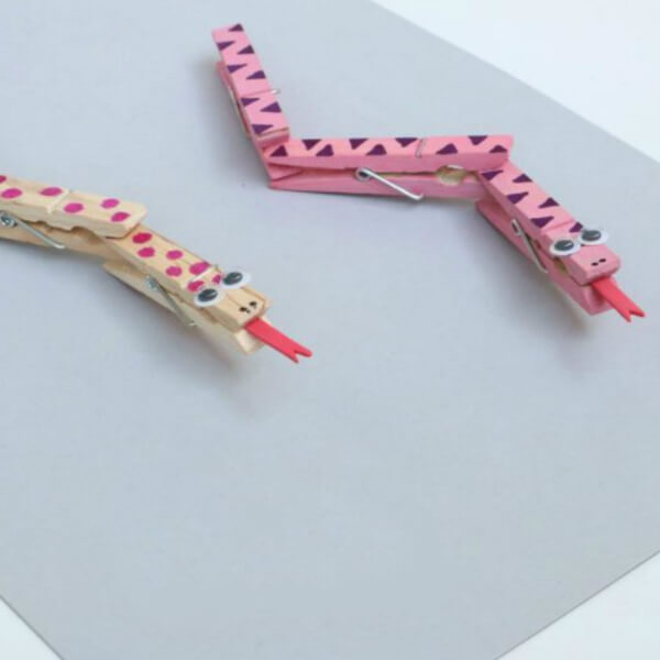 Clothespin Snake Idea For Kids Easy Clothespin Art & Craft Project For Kids 