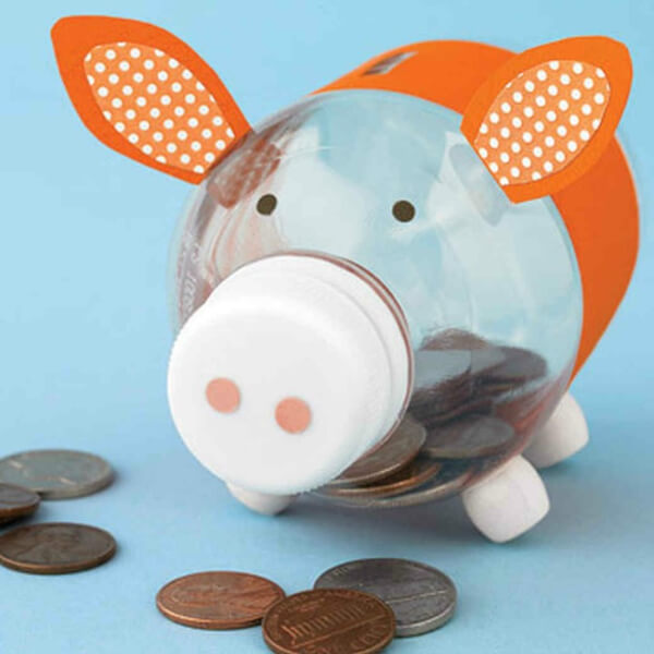 DIY Water Bottle Piggy Bank Penny Pinching For Kids
