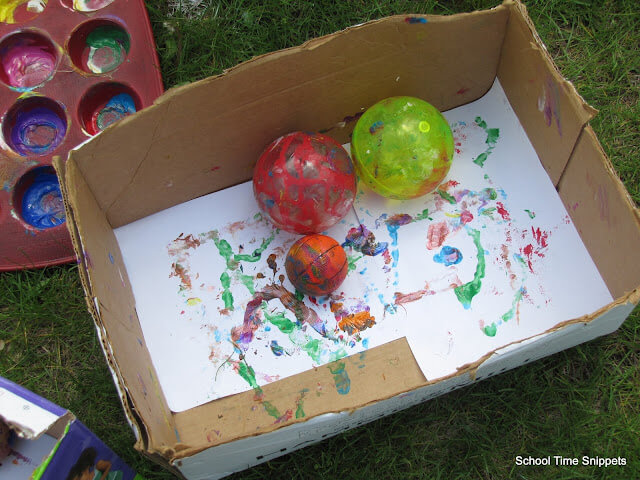 Bouncy Ball Painting Art For Summer Vacation