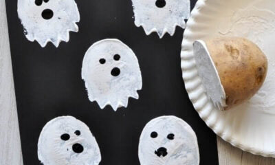 Spooky Potato Ghost Stamps