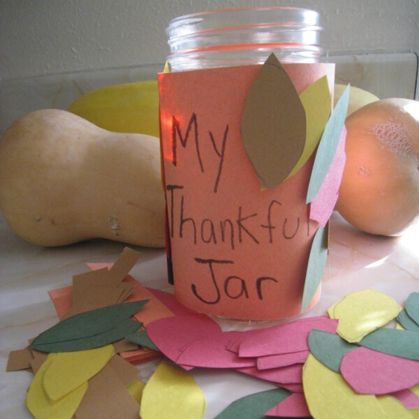 Easy to Make Gratitude Gift Jar - Seven Clever Ways for Children on Thanksgiving to Express Thanks