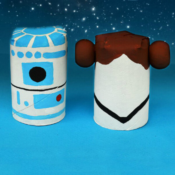 Create a Star Wars Character Out Of Toilet Paper Star Wars Craft For Kids