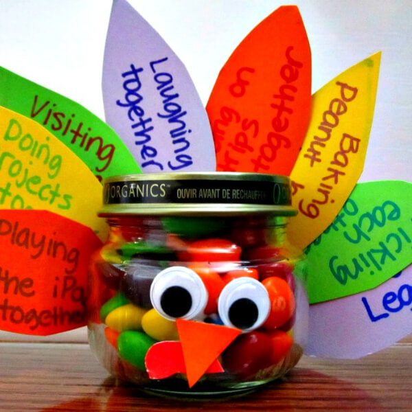 Easy Mason Jar Turkey Treat Activity For Toddlers - Seven Innovative Procedures for Youngsters to Express Appreciation on Thanksgiving